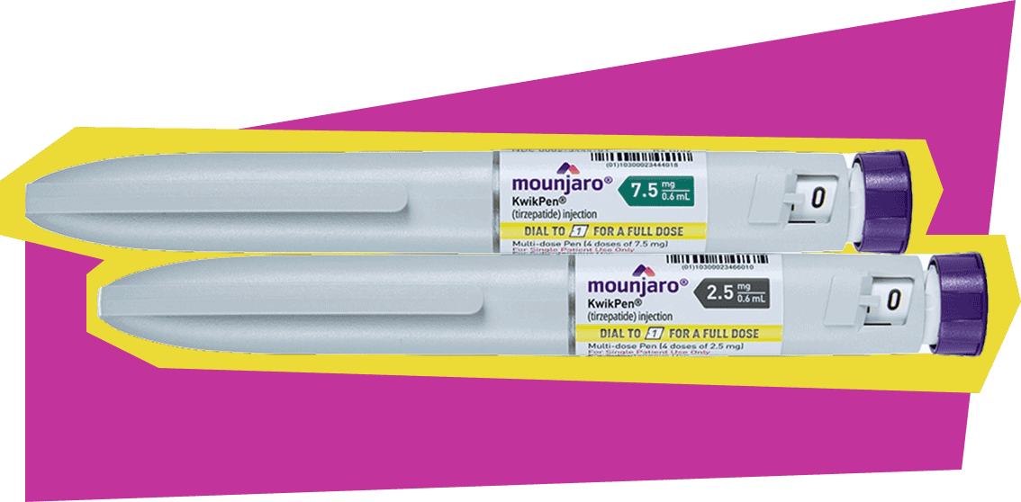 Mounjaro KwikPen 7.5mg and 2.5mg tirzepatide injection pens